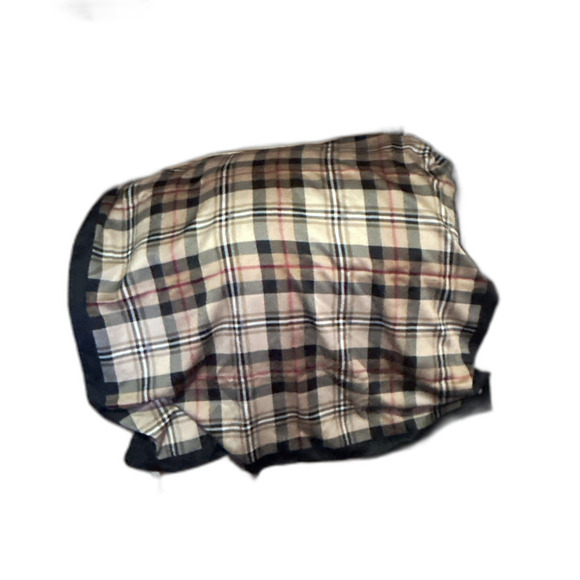 Italian Made Plaid Square Scarf 30.5 Inches - Picture 2 of 5